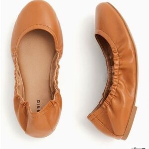 Torrid Cognac Faux Leather Scrunch Ballet Flat (WW) NWOB
